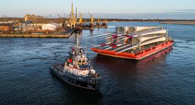 Transport of Rotor Blades to Cuxhaven